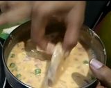 A picture of step 2 of Besan wala sandwich.