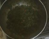 A picture of step 1 of Dry fried Omena, and Kales with Ugali.