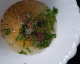 A picture of step 2 of Tortilla Wrap with egg and veggies.