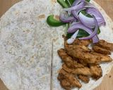 A picture of step 3 of Chicken fajita tortilla wrap (viral).