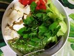 Salad rau mầm đậu phụ bước làm 5 hình