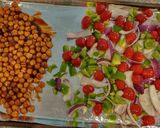 A picture of step 4 of BBQ roasted chickpea bowls (vegetarian / vegan).