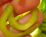 A picture of step 1 of Snakegourd coconut stir fry.