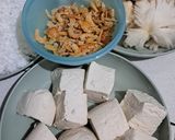 Foto langkah ke 1 dari resep Botok Tahu Jamur dan Ebi.
