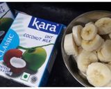 A picture of step 1 of Banana in Coconut Milk.