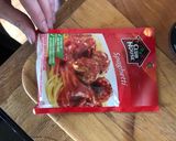 A picture of step 3 of Moms spaghetti.
