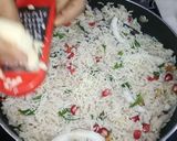 A picture of step 11 of Tender coconut and pomegranate cheesy pulao.