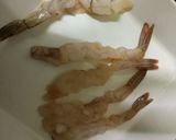 A picture of step 1 of Japanese Tempura prawns.