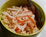 รูปขั้นตอนการทำที่ 2 ของ ข้าวอบปูอัด (ไมโครเวฟ)