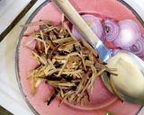 A picture of step 2 of Abacha and Roasted fish.