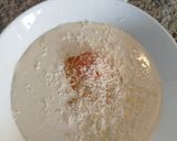 A picture of step 5 of Pasta Carbonara with Mushrooms.