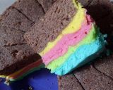 Foto langkah ke 6 dari resep Rainbow cake kukus.