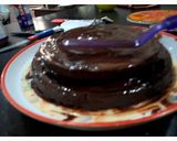 A picture of step 9 of Chocolate double decker cake🎂.