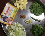 A picture of step 1 of Spring Onion Soup.