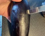 A picture of step 1 of Aubergine tahini dip - Moutabal or baba ghannouj.