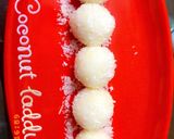 A picture of step 8 of Coconut laddu.