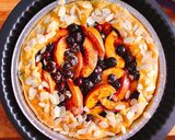 Hình bước làm 6 của món 💚 Tart Rustic Xuân Đào & Việt Quất