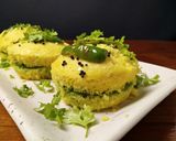 A picture of step 6 of Sandwich Dhokla.