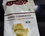 A picture of step 1 of White choco dates ball.