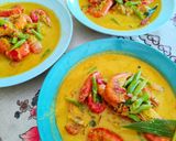 Gambar langkah 4 resipi Udang Galah Masak Lemak Cili Api.