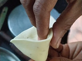 Homemade mini ice cream cone based on maida