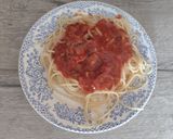 1947. Paradicsomos Sonkás Pestós Spagetti ! recept fázis 4 fotója
