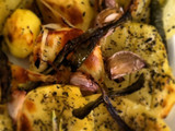 Papas al horno con cebolla y morrón