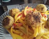 Foto del paso 11 de la receta: Espagueti🍝 de calabacín🥒amarillo💛 con albóndigas🍘🥫🍳🥕🌰 de atún!!!