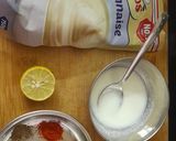 A picture of step 1 of Ranch dressing pasta salad.