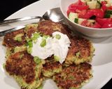 A picture of step 4 of Zucchini Fritters.