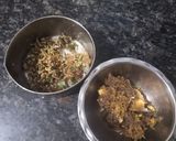 A picture of step 1 of Stuffed gulkand and coconut jaggery rava modak.