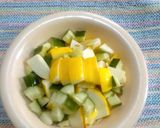 A picture of step 1 of Greenhoneydew fruit bowl.
