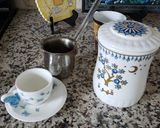 A picture of step 1 of Turkish Coffee ☕🍬.