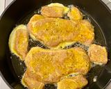 A picture of step 3 of Curry flavored pork piccata with parmesan.