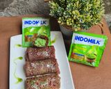 Foto langkah ke 7 dari resep Dadar Gulung Coklat Isi Unti Matcha Istimewa 💚.