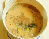A picture of step 3 of Kokum rasam with coconut milk.