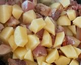 A picture of step 3 of My Chicken, Bacon,onion & Potato Cheese Bake 🥰.