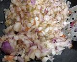A picture of step 2 of Suji pasta with chaat.