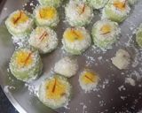 A picture of step 9 of Lauki rings with burfi.