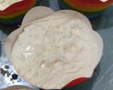 Foto langkah ke 5 dari resep Set Menu Dessert Simple Lapis Pepe Merah Putih, Bolu Selai Nanas Keju, Bolu Kukus Dua Telur.