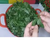 صورة لخطوة 1 من وصفة تخزين الملوخيه الخضراء بالطريقه الصحيحه