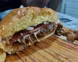 Φωτογραφία βήματος 8 της συνταγής Vegan Burger από φλούδες μπανάνας σε στυλ “Pulled Pork”