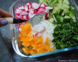 A picture of step 2 of Rice salad.
