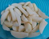 A picture of step 2 of Schezwan Chilli Potatoes.