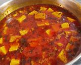 A picture of step 7 of Kathiyavadi Dhokli nu Shak (no onion-garlic).
