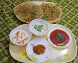 A picture of step 26 of DELICIOUS AALOO PARATHA WITH RAAIYTA ACHAR KETCHUP & TEA.