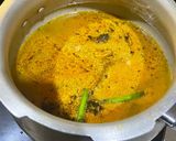 A picture of step 4 of Moong methi daal.