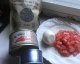 Foto del paso 1 de la receta: Ensalada de Chatka, con chía, tomate y huevo