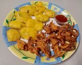 A picture of step 1 of Potato and onion fritters.