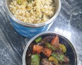 A picture of step 4 of Stir Fry (beef and vegies).
